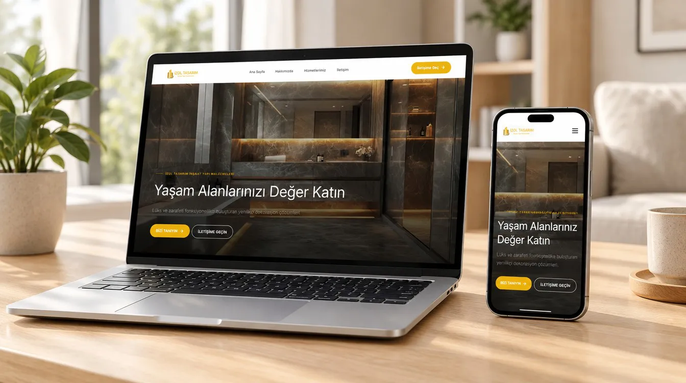 İzol Tasarım project cover: the product on device screens