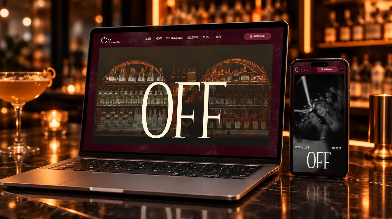 Off Cocktail project cover: the product on device screens