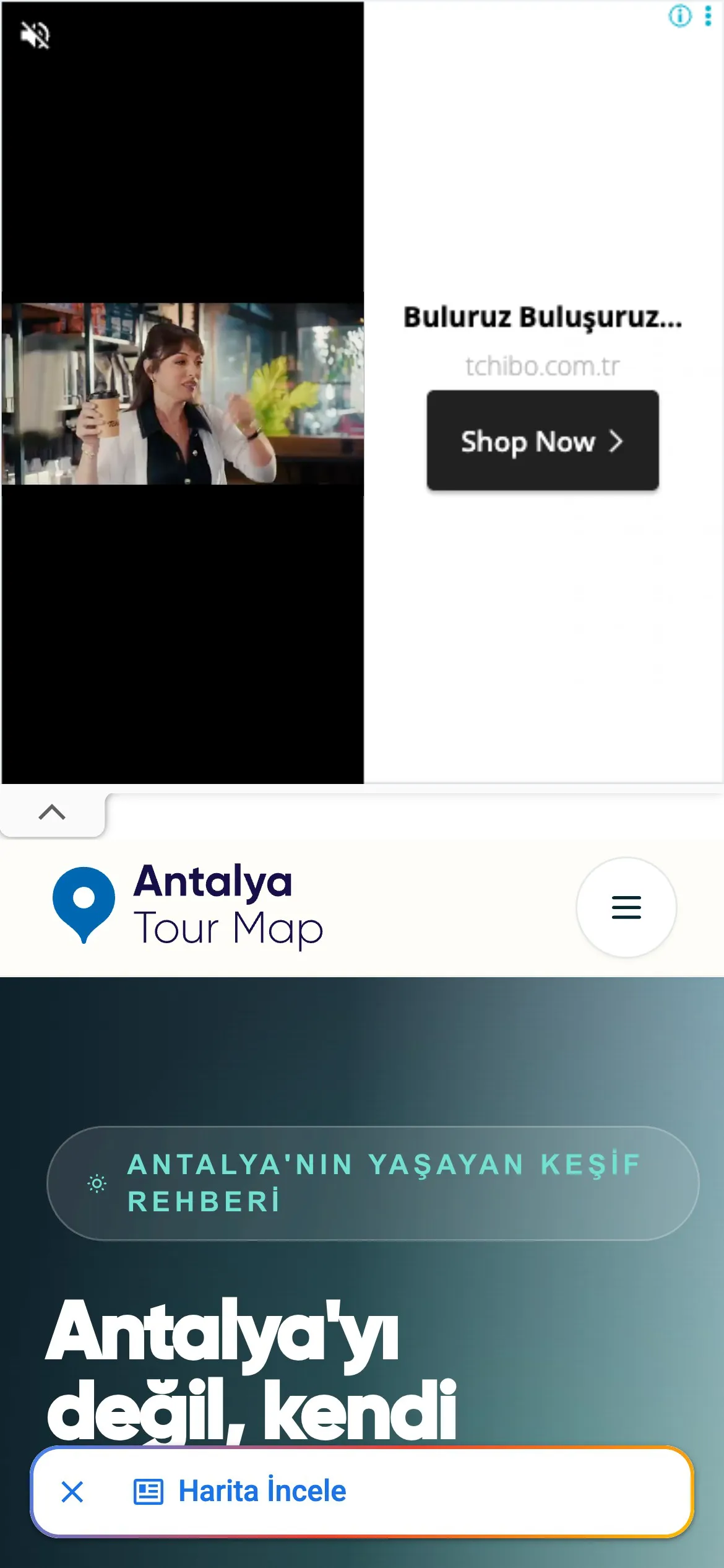 Antalya Tour Map mobil uygulama ekranı