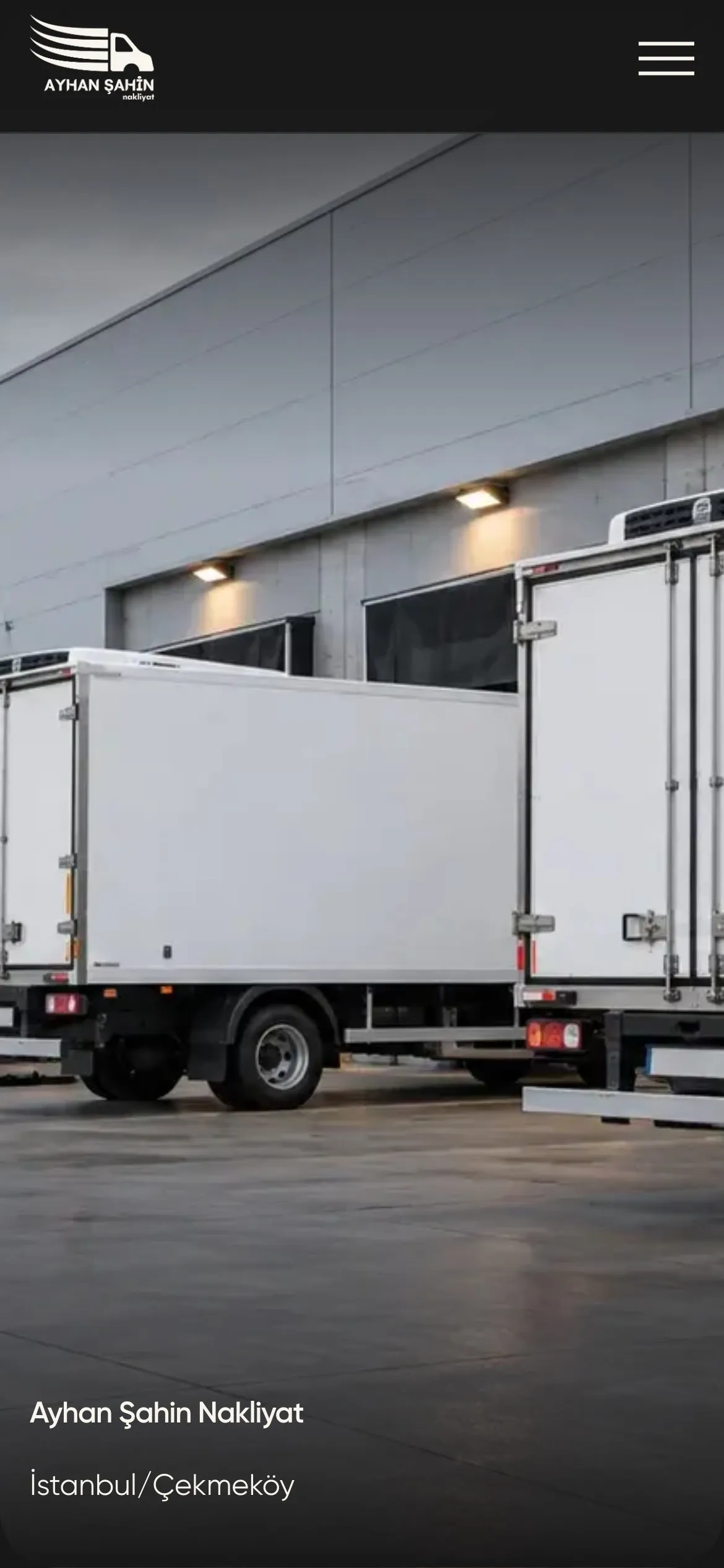 Ayhan Şahin Nakliyat mobil uygulama ekranı