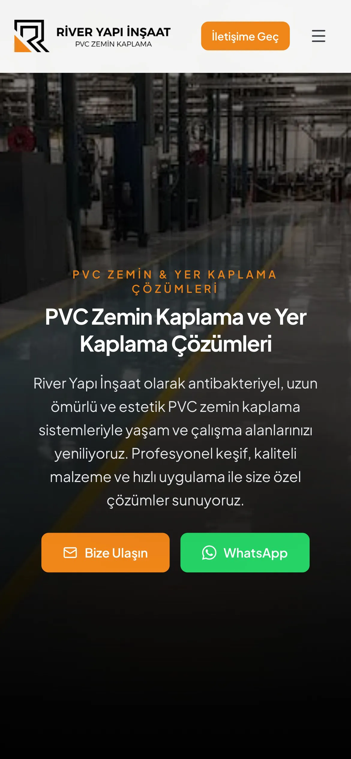 River Yapı mobil uygulama ekranı
